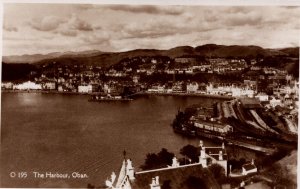 Scotland The Harbour Oban Vintage RPPC 09.90