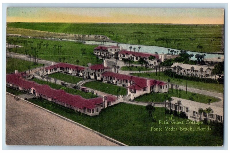 1940 Patio Guest Cottage Ponte Coastal Jacksonville Vedra Beach Florida Postcard 