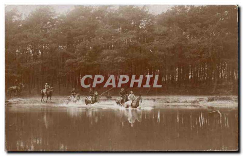 PHOTO CARD Army Soldiers on horseback