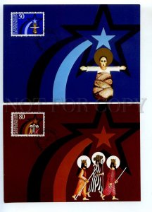 440832 Liechtenstein 1983 First Day maximum card Christmas Christianity painting