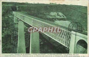 Postcard Old Valley Sioule viaduct of the highest in Europe Fades general vie...