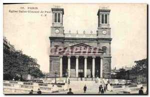 Postcard Old Paris Church of Saint Vincent de Paul