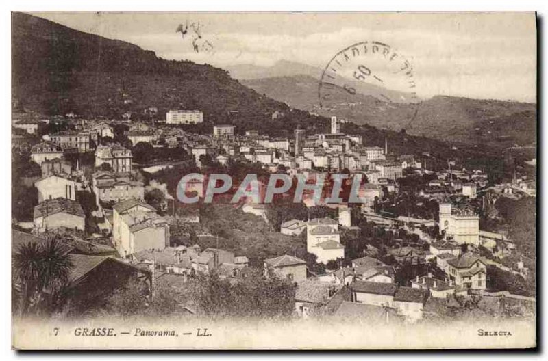 Old Postcard Panorama Grasse