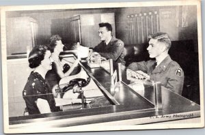 Postcard NJ Fort Dix - Placing a phone call