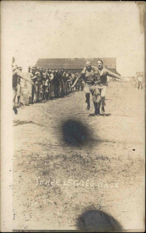 Beaufort SC Cancel - Three-Legged Race 1909 Real Photo Postcard