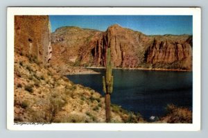 Phoenix AZ-Arizona, Canyon Lake, Apache Highway Vintage Chrome Postcard 