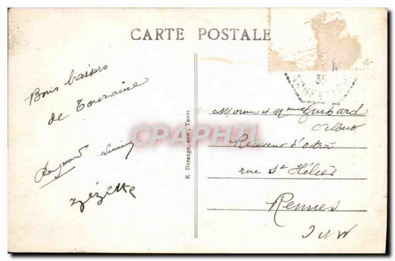 Old Postcard Loches The Royal Castle Entrance to the tomb & # 39Agnes Sorel R...
