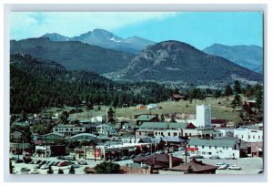 Vintage Main Streeet Estes Park Colo. Postcard P132E