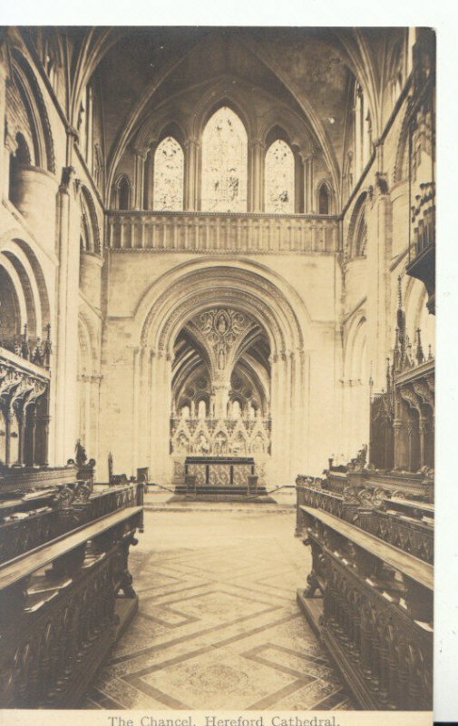 Herefordshire Postcard - The Chancel - Hereford Cathedral - Ref TZ2066