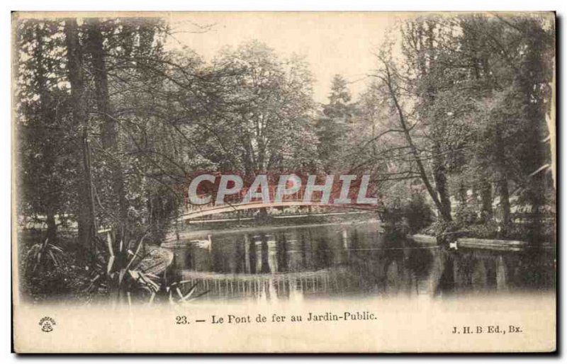 Postcard Old Bridge Iron In Public Garden Tours