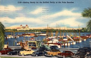 Florida Palm Beach Getting Ready For The Sailfish Derby 1951 Curteich