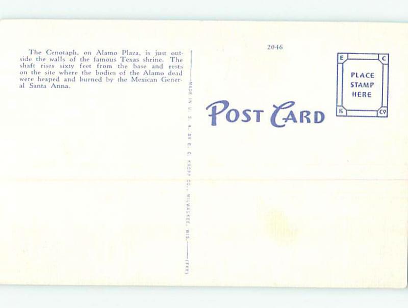 Unused Linen MEDICAL ARTS BUILDING & POST OFFICE San Antonio Texas TX hs1185