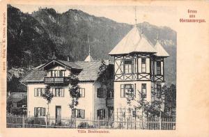 Oberammergau Bavaria Germany Gruss aus Villa Breitsamter antique pc Y13699