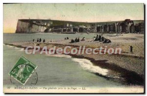 Old Postcard Mers les Bains General view taken from the Beach