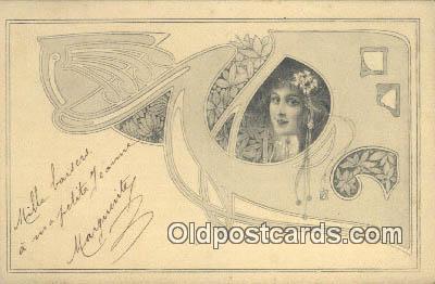 M.M. Vienne No. 196 Signed 1903 postal used 1903, writing on front