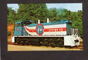 Union Railroad Train Company Locomotive 17 Bicentennial Paint Postcard Railway