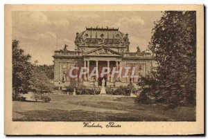 Old Postcard Wiesbaden Theater