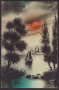 Sailboat,Scene Postcard