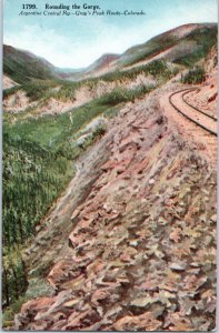 Rounding the Gorge Argentine Central Railway Colorado Postcard Posted 1909