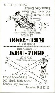 QSL Radio Card From Kansas City Kansas KBU-7060