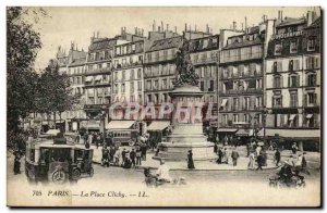 Old Postcard Paris Place Clichy