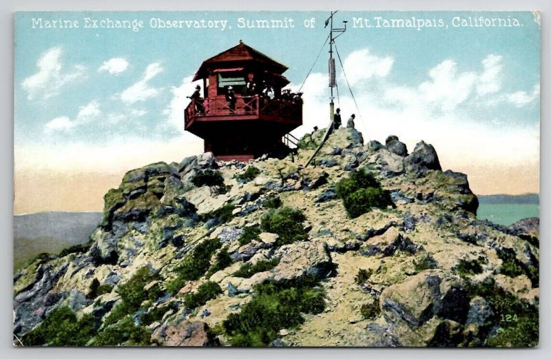 Summit Of Mt Tamalpais CA Marine Exchange Observatory California Postcard X22