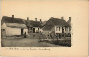 CPA CAYEUX-sur-MER - Les dernieres chaumnieres de l'avenue Carnot (121176)