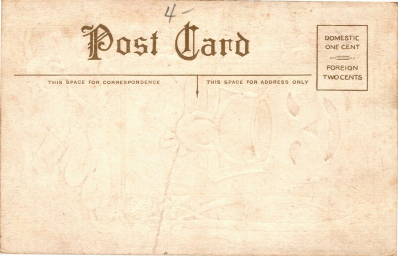 Postcard Halloween Girl Lifting Lid off JOL Witch Flying RARE Whitney ~1914 R1