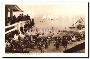 Old Postcard Evian les Bains Beach