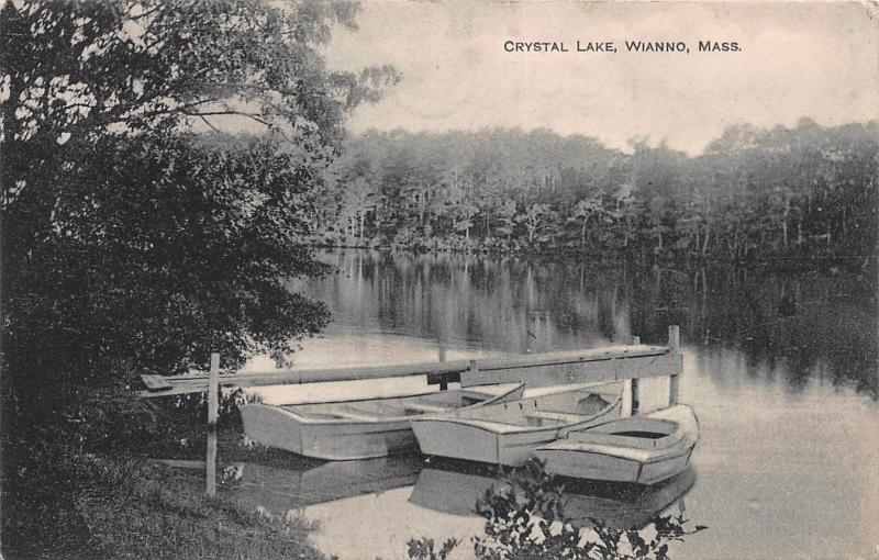 Crystal Lake, Wianno, Massachusetts, Early Postcard, Used in 1916