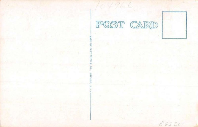 Atlantic Shores Florida Landmark Map Antique Postcard KK1061