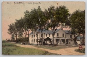Grand Detour IL Illinois Sheffield Hotel 1913 To Greencastle PA Postcard F40