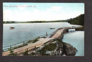 ME Vintage Casco Bay Bridge at Orr's Island Maine Postcard UDB