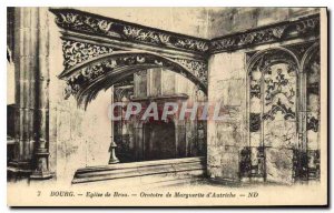 Old Postcard Bourg Brou Church Oratory of Margaret of Austria