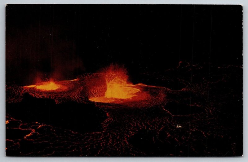 Halemaumau Firepit Kilauea Crater Island Of Hawaii HI Postcard D22