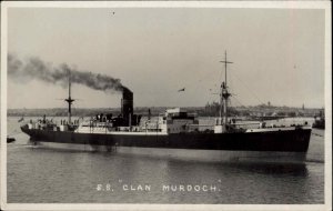 New Brighton England Steamer Steamship S.S. Clan Murdoch RPPC Vintage PC