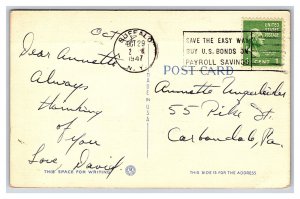 Postcard Albright Art Gallery Buffalo N. Y. New York c1947 Postmark