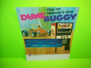 DUNE BUGGY Original 1972 Vintage Arcade Game Promo Sales Flyer Vintage Promo Art