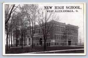 J99/ West Alexandria Ohio Postcard c1910 New High School 361