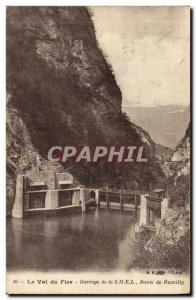 Old Postcard Electricite Val Fier Dam Road SHEL Rumilly