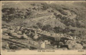 Delphes Delphos Greece Vue Des Fouilles c1910 Used Postcard Stamp Cover