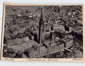 Postcard Nicolaikirche und Innenstadt, Hamburg, Germany