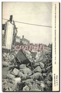 Old Postcard Army Arras Street high Vieziers annihilated Vacquerie