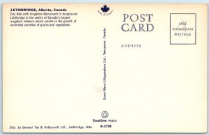 c1960s Lethbridge, Alta Alberta, Can. City Hall Irrigation Monument Arch PC A235