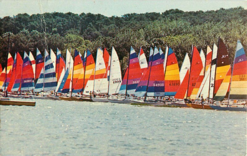 Postcard Catamarans On Pleasant Bay, Cape Cod, MA Posted 1983