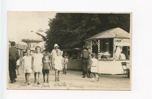 Czechoslovakia Amusement Park Food Stand RPPC Real Photo Postcard