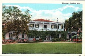 Postcard HOUSE SCENE Natchez Mississippi MS AJ5368