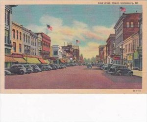 Illinois Galesburg East Mmain Street 1950