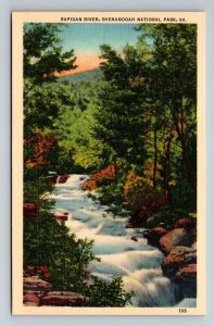 Rapidan River Shenandoah National Park Virginia Vintage Unposted Linen