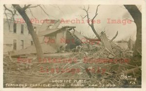 NE, Omaha, Nebraska, RPPC, 1913 Tornado Disaster, Kountze Place